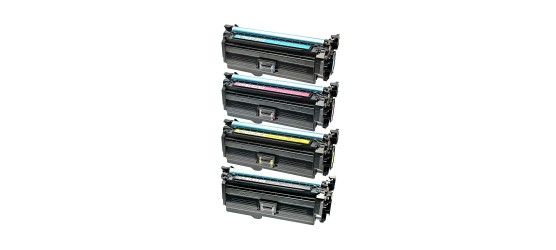 Complete set of 4 Compatible HP CE264X-CF031A-CF032A-CF033A (646X / 646A) Colours  Laser Cartridges